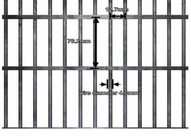 UV Resistant Anti Climb Fence Panels / Welded Wire Fence Panels 4mm Diameter