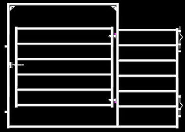 Oval Tube Cattle Farm Yard Panel 30X60MM Horse Panel 1.8X2.1Meter With 6 Rails